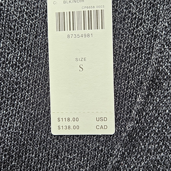 Anthropologie Complete The Look Woven-Sleeve Twofer Black Sparkly V Neck… - Picture 7 of 8